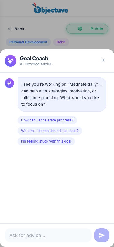 AI Coach providing personalized guidance